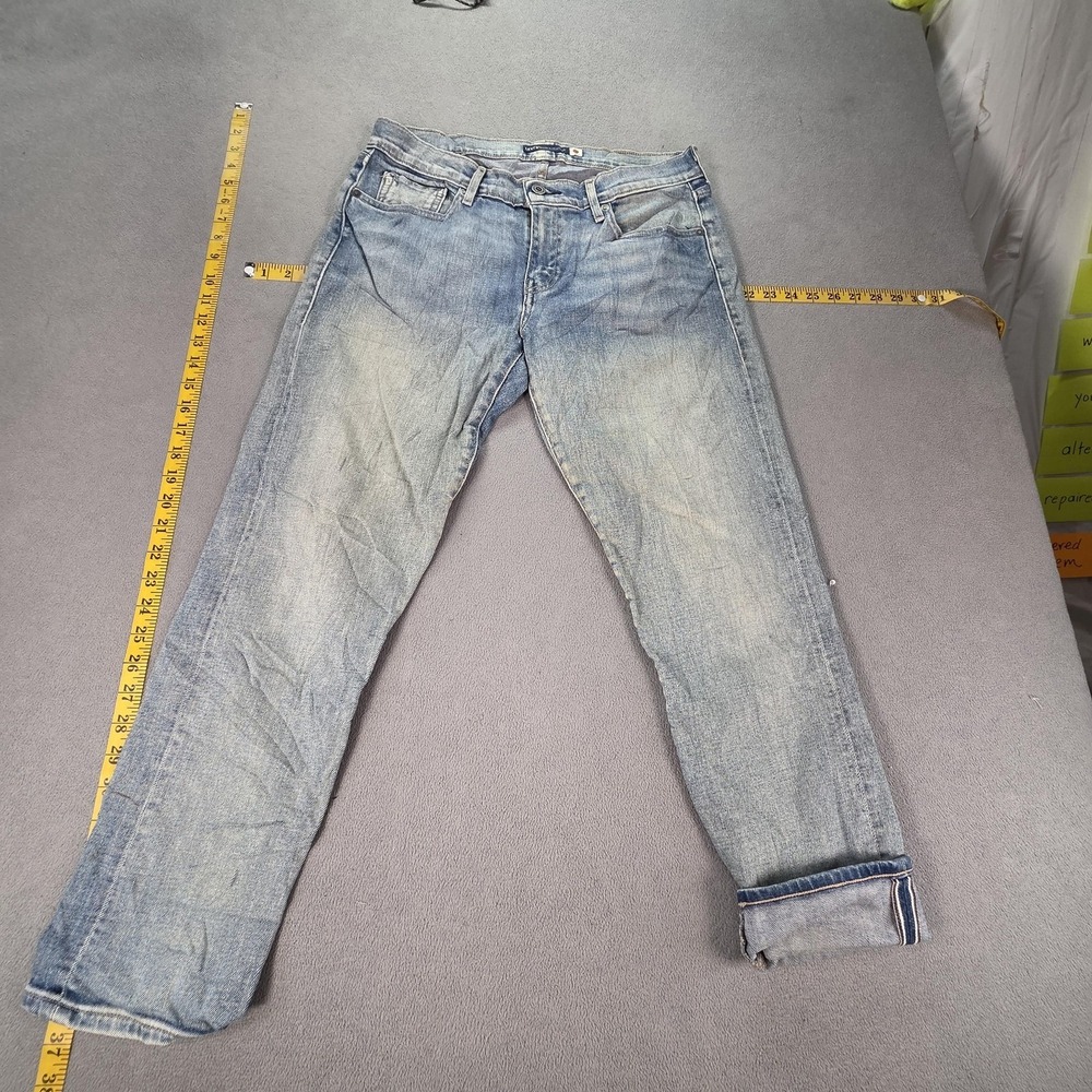 Levis‎ 721 Jeans Womens Selvedge Blue Light Wash High Rise Skinny Fits 30x28